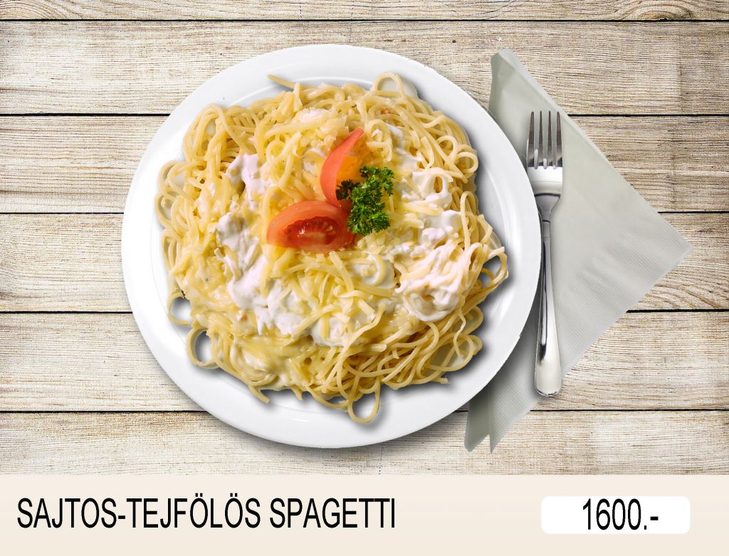 sajtos tejfölös spagetti